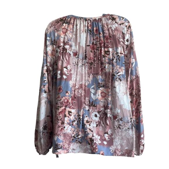 Andree by Unit Women Tunic Top 1X Multicolor Floral Grandma Cottage Boho Hippie - Picture 3 of 9